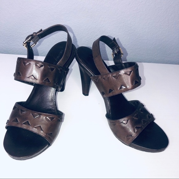 ANTONIO MELANI "Kenndal" Brown Leather Sandals 10 - Picture 7 of 13